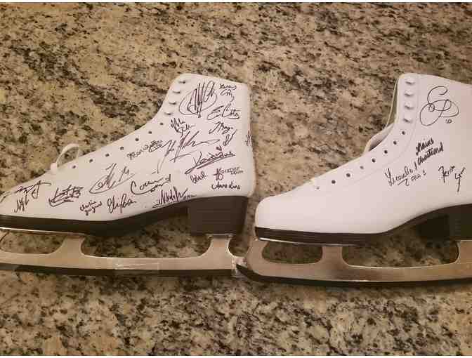 Pair of 2016 World Figure Skating Championship Skates, Autographed by 66 skaters!