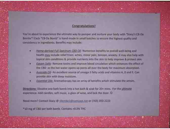 Crate of (6) CBD Aromatherapy Bath Bombs