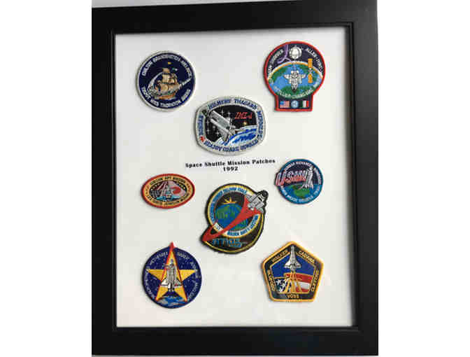 Complete Set of 1992 Space Shuttle Mission Patches - Framed