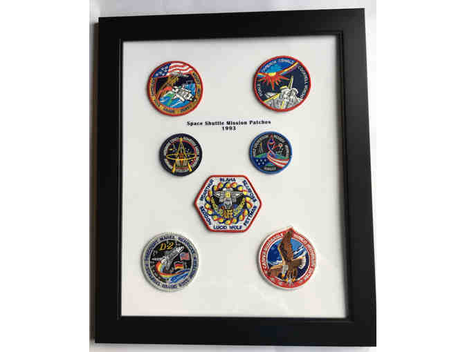 Complete Set of 1993 Space Shuttle Mission Patches - Framed