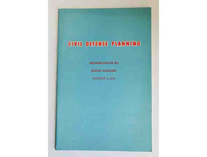 Civil Defense Planning - Memo by David Sarnoff - 1955