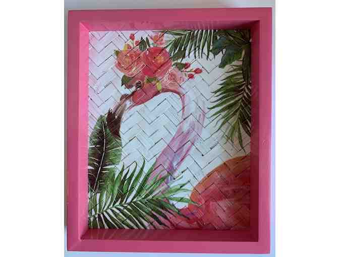 Be in a Tropical State of Mind - Flamingo Picture and Plaque