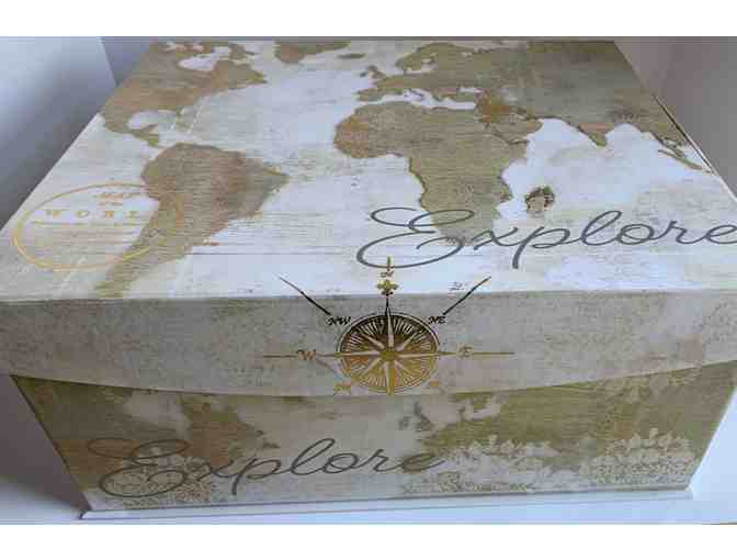 Beautiful, Heavy-Duty Map Storage Box filled with Mystery Items