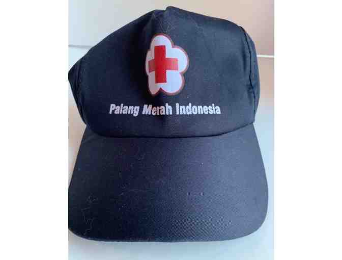 Indonesian Red Cross Hat, Patch, Notebook, and Polo Shirt