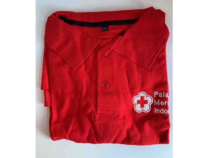 Indonesian Red Cross Hat, Patch, Notebook, and Polo Shirt