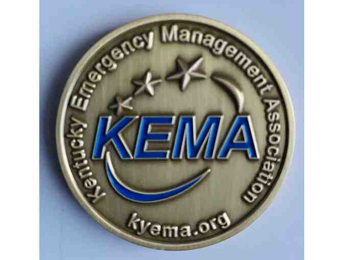 Set of two challenge coins from Kentucky Emergency Management Association
