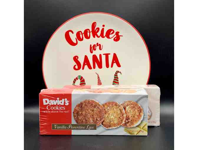 Cookie Plate for Santa and 2 Boxes of David's Cookies