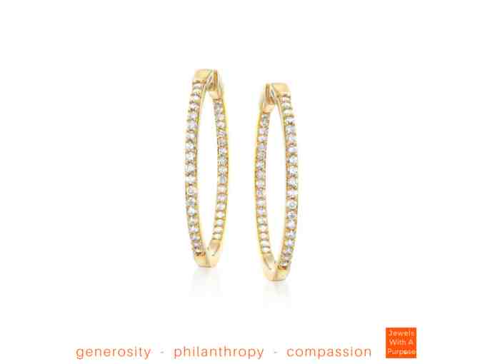 Dazzle All Day 1.5" Hoops in Yellow Gold - Photo 1