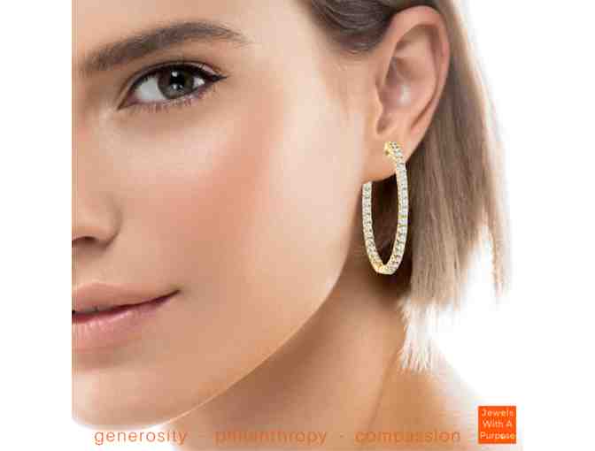 Dazzle All Day 1.5" Hoops in Yellow Gold - Photo 2