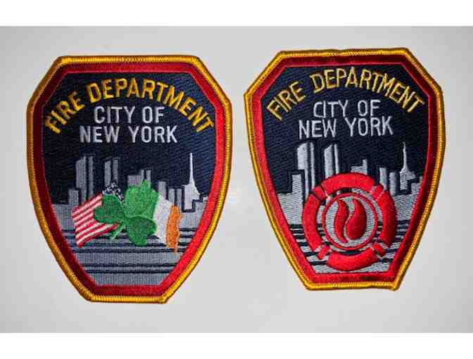 FDNY Patches with Pre-911 Skyline that includes Twin Towers
