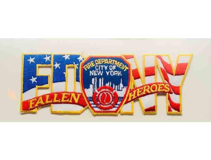 911 Fallen Heroes FDNY Commemorative Patches Framed