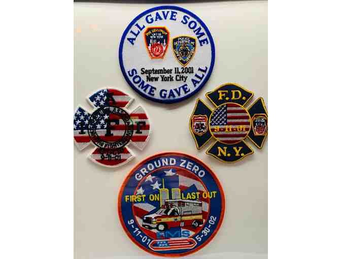 4 Framed FDNY 911 Patches