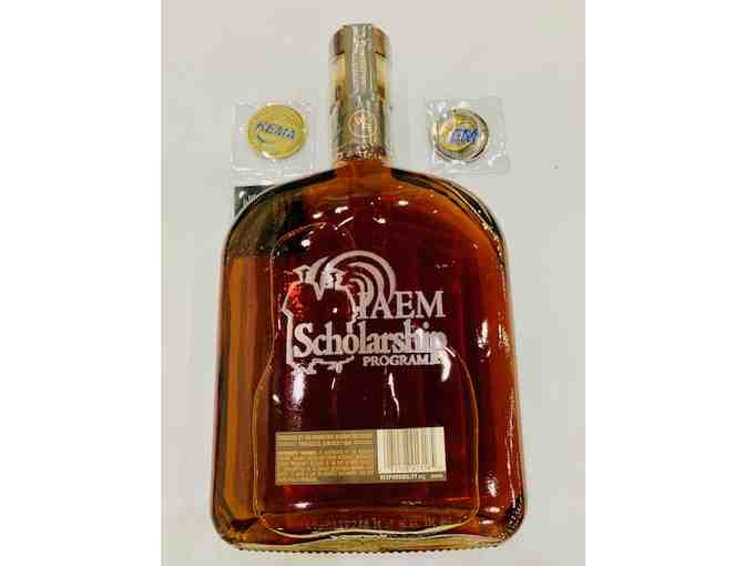 Woodford Reserve Straight Bourbon Whiskey in IAEM Scholarship Logo Engraved Bottle