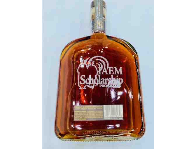 Woodford Reserve Straight Bourbon Whiskey in IAEM Scholarship Logo Engraved Bottle
