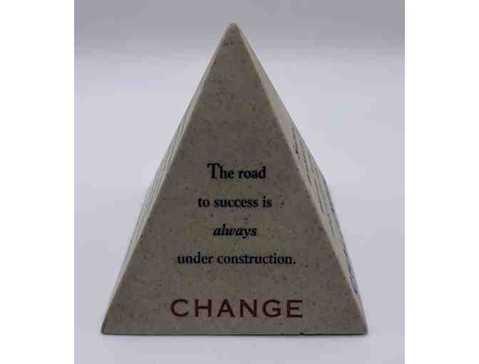 Pyramid of Change Clock/Paperweight