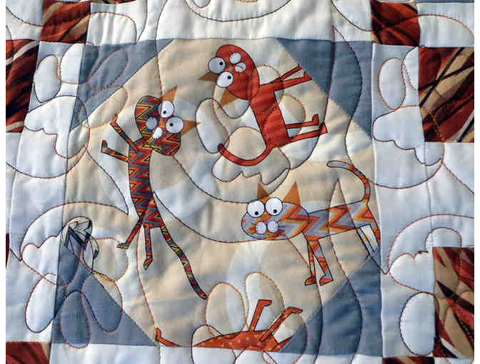 Crazy Cat Lap Quilt by Mary Migra