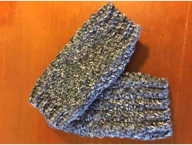 Blue Fingerless Gloves - Homemade