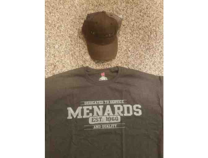 Menards XL Gray Shirt & Hat Combo #2