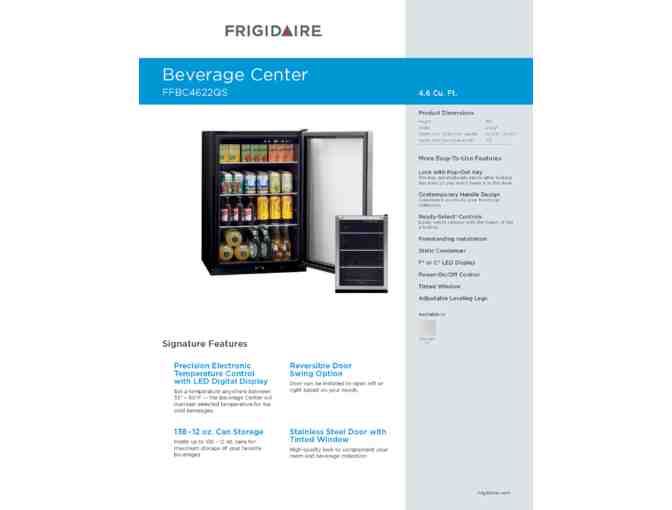 FULLY STOCKED Frigidaire Beverage Center Under-Counter Refrigerator