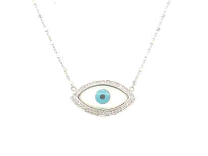 18k White Gold Del Pozzo Jewelry Evil Eye necklace