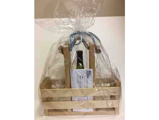 The Hilltop Restaurant certificate plus wine and glasses