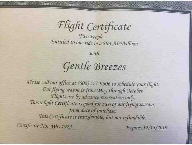 Hot air balloon flight for two