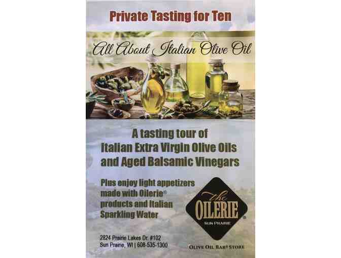 Private tasting for 10, Italian Extra Virgin Olive Oils & Aged Balsamic Vinegars