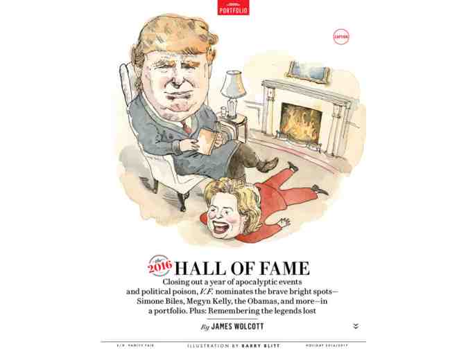 Original Barry Blitt artwork featured in Vanity Fair