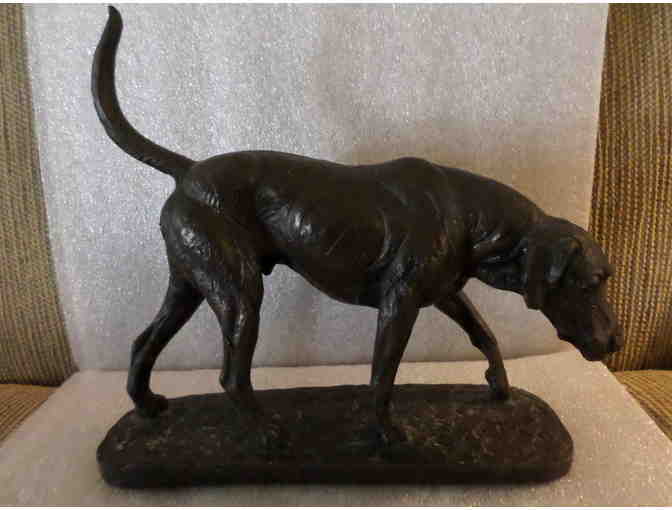 Vintage Bronze Dog Statue