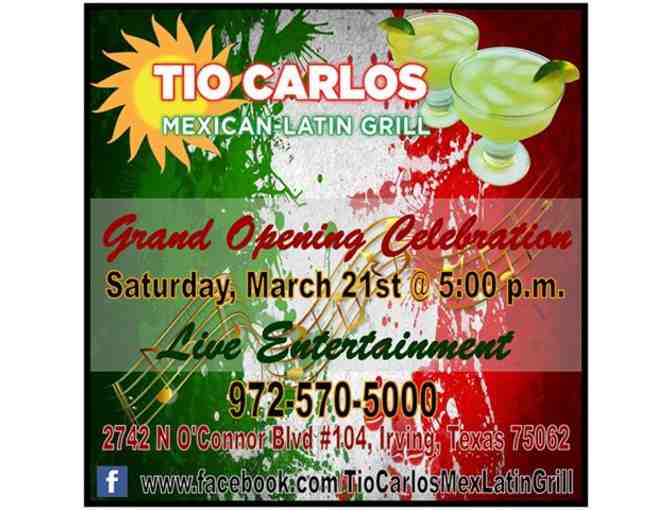 Tio Carlos Mexican Latin Grill gift Certificate