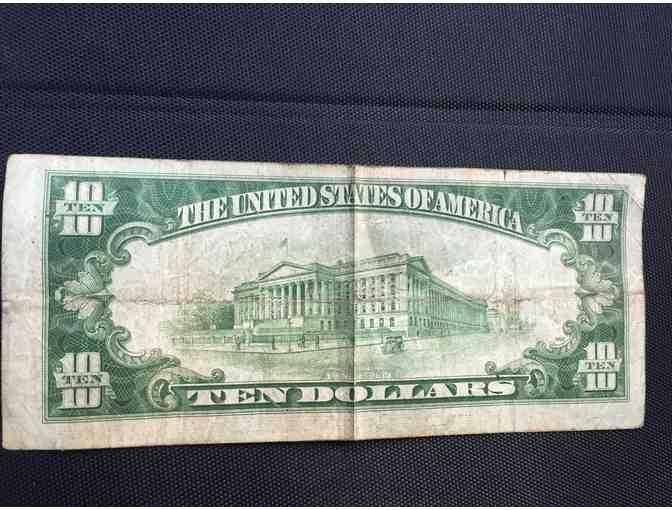 1934 A North Africa Yellow Seal Ten Dollar Silver Certificate