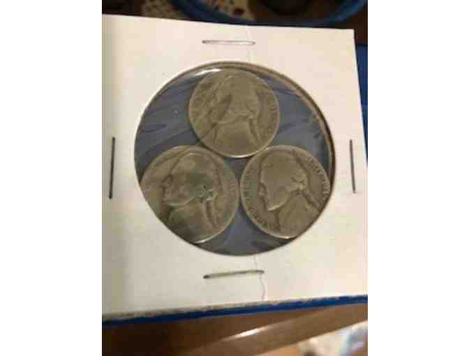 Set of Three 1945 War Nickels