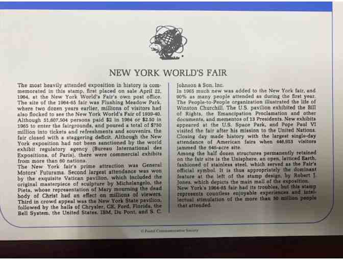 1964 Rotarians at New York's World Fair First Day Issue Cover