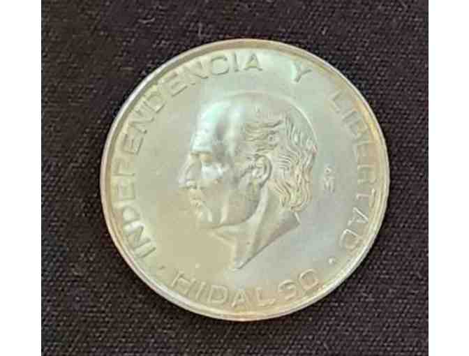 1956-Mo Mexico Silver 5 Pesos Hidalgo BU