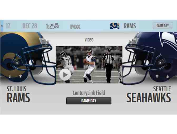 A Pair (2) Tickets to the Dec. 28th Seahawks Game vs. St. Louis Rams
