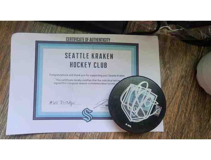 Seattle Kraken Swag Bag w/ Signed Puck