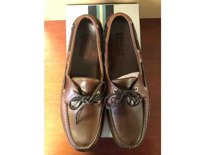 Sebago Men's Schooner Waxy Brown Size 10 Boat Shoes