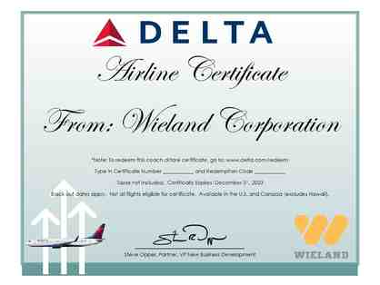 Delta Airline Certificates