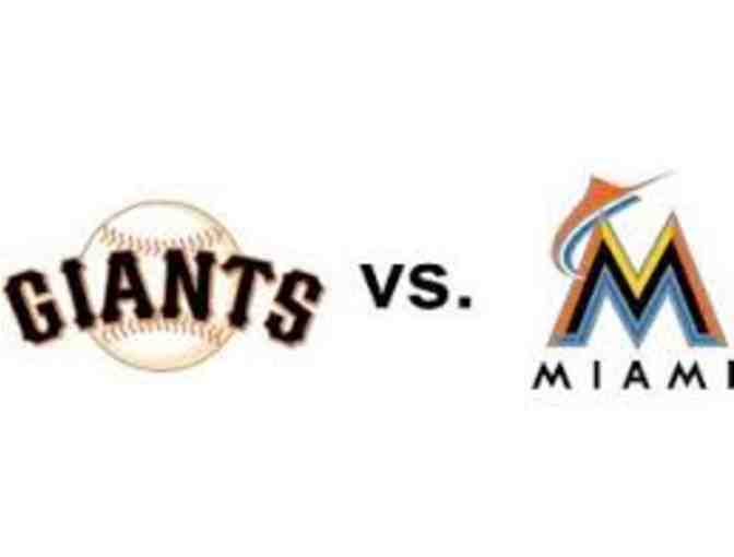 4 Tickets to Giants vs. Marlins at AT&T Park