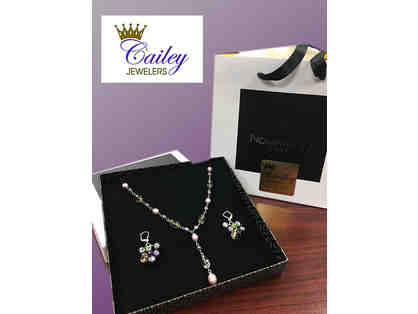 Sterling Silver Semi-Precious Necklace and Earrings Set