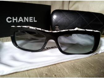 Chanel White and Black two toned Sunglasses