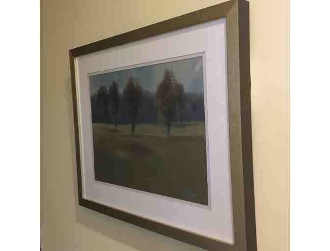 Tranquil Field Framed and Double Matted Print