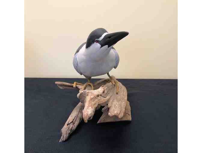 Black Crown Night Heron Bird Carving