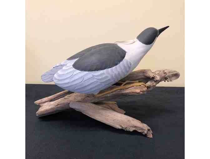 Black Crown Night Heron Bird Carving