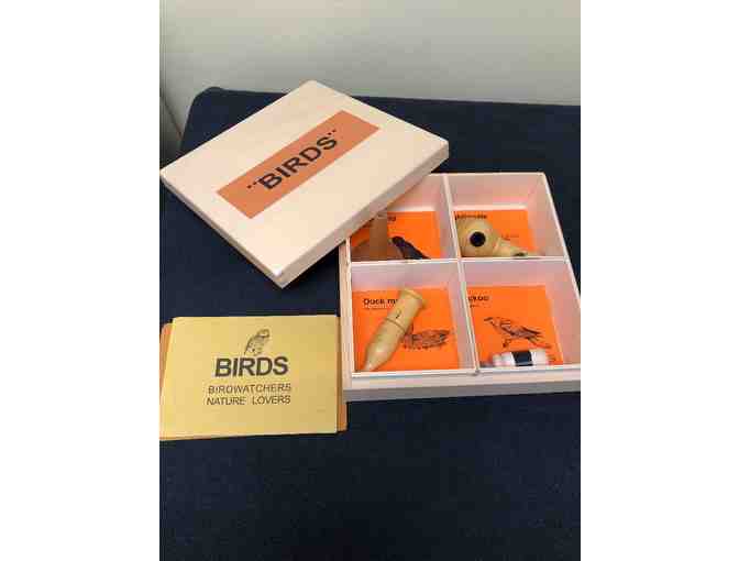 Bird Whistles in Wooden Box