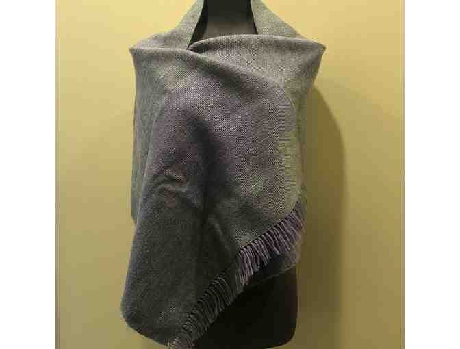 Beautifully Hand-woven wool/rayon wrap/scarf