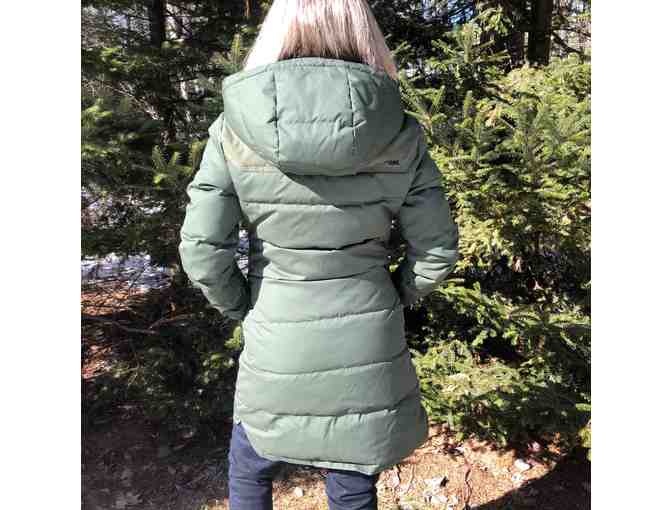 Women's Green Winter Parka Long Coat by Mountain Khakis - Size Medium