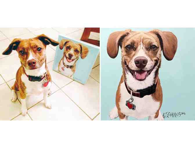 Custom Pet Portrait by Kelly Jo Shows 6' X 6' $80 Value