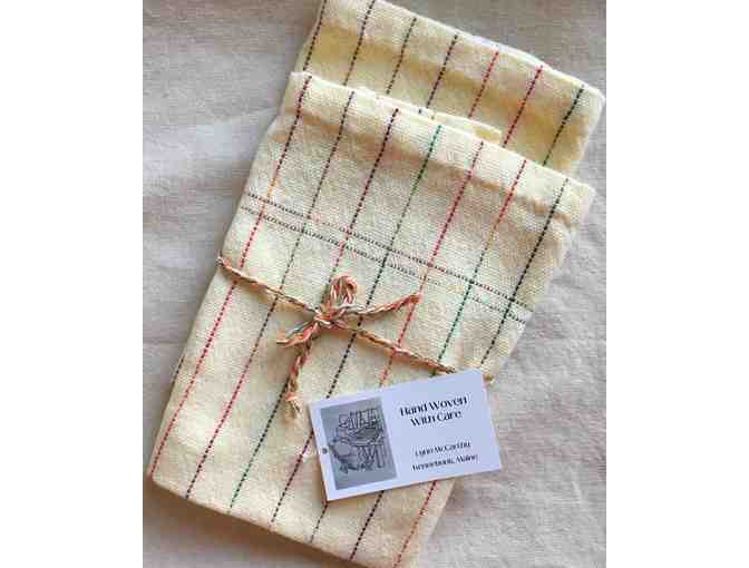 Beautifully Hand-woven pair of handwoven napkins- yellow - Photo 1