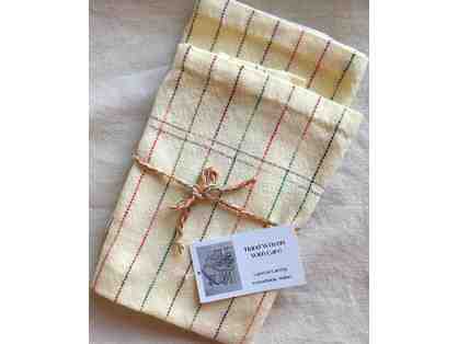 Beautifully Hand-woven pair of handwoven napkins- yellow